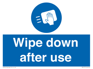 Wipe down after use